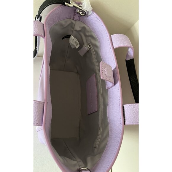 New Marc Jacobs Pebble Leather Tote Wisteria with Black Accents - Picture 5 of 6
